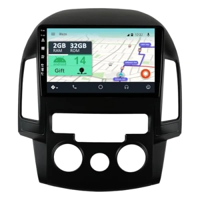 Image of YUNTX Android 12 Double Din Car Stereo Radio GPS Navigation Head Unit for Hyundai I30 (2006 2011) with Backup Camera Built in Wireless CarPlay Auto Bluetooth WiFi SWC Mirror Link DAB
