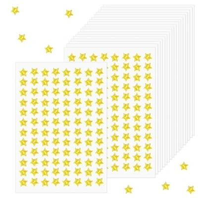 Image of 1920 Pcs Gold Star Stickers,Star Stickers,Self adhesive Stars,Mini Teacher Reward Stickers,Reward Chart Stickers for Children Teachers Scrapbooking,Reward Chart(20 Sheets)