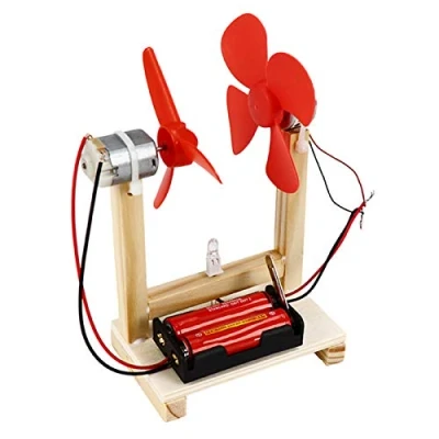 Image of DIY Wind Generator Toy Small Motor Vertical Turbines Unique Power Kit Educational Electricity Model
