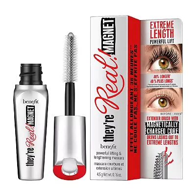 Image of BENEFIT They&#039;re Real! Magnet Extreme lengthening Mascara 4.5 g Travel Size Powerful Lifting &amp; Mascara, Black