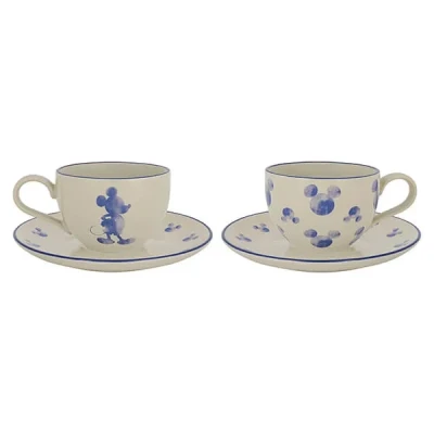 Image of Disney Mono Teacup Saucer Set Of 2