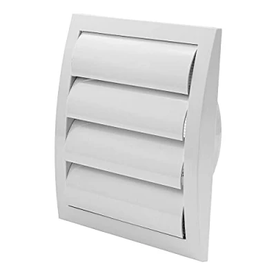 Image of Prostko White Duct Gravity Flaps 190mm x / 150mm Vent Cover with Movable Louvres.