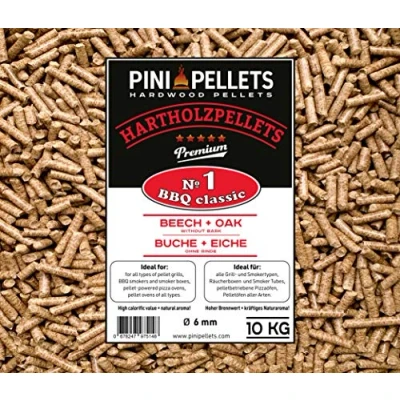 Image of PINI Hardwood Pellets №1 BBQ Classic 10 Kg Grill for Grilling, Smoking, also Pellet Operated Pizza Ovens