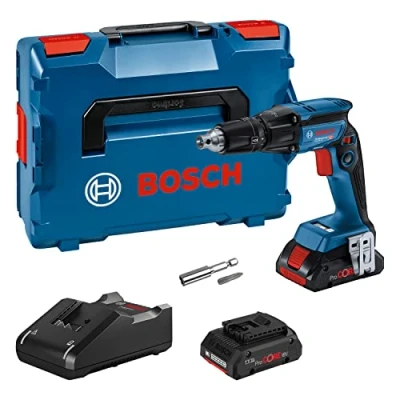 Image of Bosch Professional 18V System Cordless Drywall Screwdriver GTB 45 (Includes 2X 4.0 Ah Batteries ProCORE18V, Charger GAL 40, in L BOXX 136)