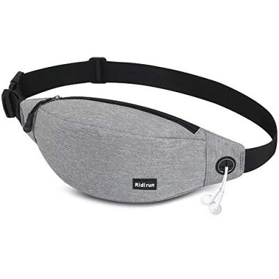 Image of Waterproof bumbags and Fanny Packs for Women Men Hiking Running Travel Dog wolking Waist Bag Ladies Boys Outdoor Sport (Grey)