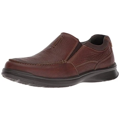 Image of Clarks Cotrell , Mens Derby, Black Oily Lea, Brown Tobacco Leather, 10.5 UK Wide