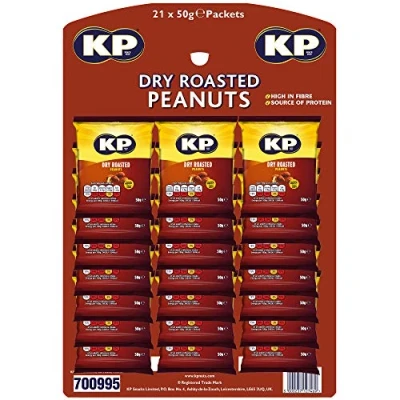 Image of KP Dry Roasted Peanuts, 21 x 50g