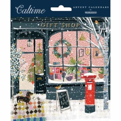 Image of Advent Calendar Card Xmas Shopping Snowy Wonderland Christmas 607264 Caltime by Woodmansterne