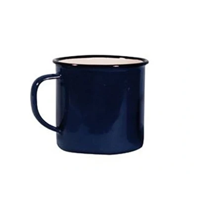 Image of Genware 50018BLUE Enamel Mug, 36 cL/12.5 oz., Blue