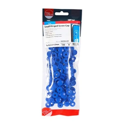Image of TIMCO Hinged Screw Caps Small Blue to fit 3.0 4.5