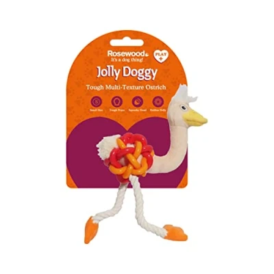 Image of Rosewood Tough Multi Texture Ostrich Mini Dog Toy