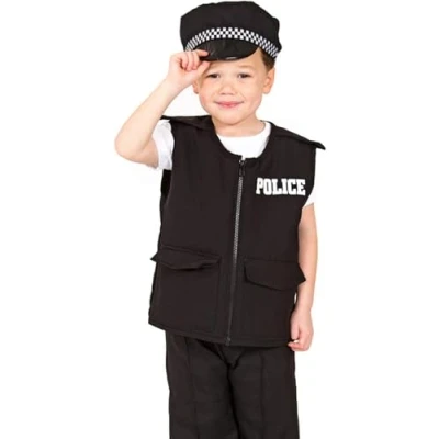Image of PRETEND TO BEE Police Officer Fancy Dress Costume for Kids, 3 5 Years