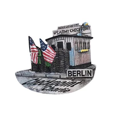 Image of Berlin Germany Checkpoint Charlie 3D Refrigerator Magnet Tourist Souvenirs Resin Magnetic Stickers Fridge Home &amp; Kitchen Decoration from China