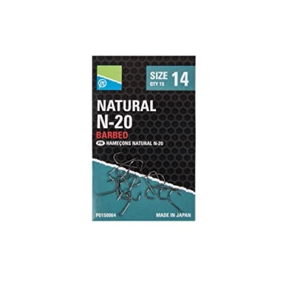 Image of Preston Innovations Natural N 20 Barbed Hooks Size 16 (p0150063)