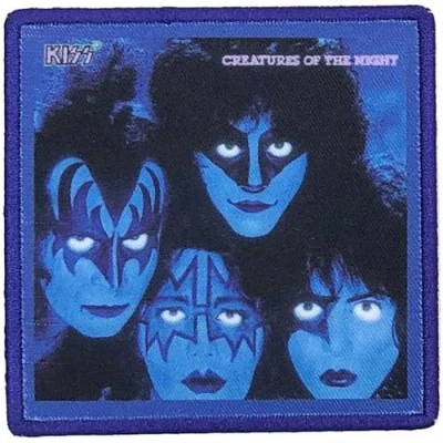 Image of Kiss Patch Creatures Of The Night Album Cover Official Blue Printed Iron On Taglia unica
