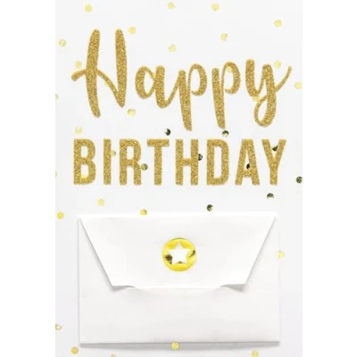 Image of Blingbling Happy Birthday Money Card 11.6 x 16.6 cm
