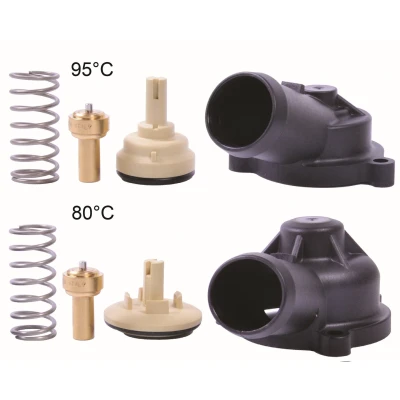 Image of 03C121111P Engine thermostat GATES TH702K1 95, 80C with gaskets/seals housing VOLKSWAGEN: GOLF 6, Tiguan I, Touran AUDI: A1 Hatchback