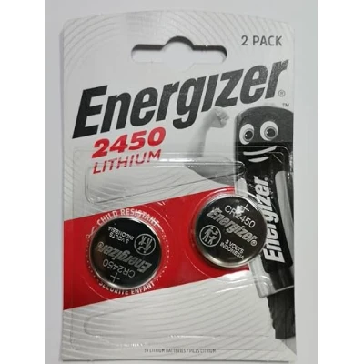 Image of Energizer CR2450 Lithium 3V Non Rechargeable Battery Batteries (Lithium, Button/Coin, 3 V, CR2450, 620 mAh, Metallic)