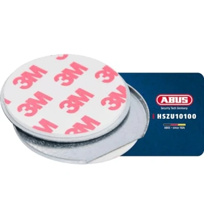 Image of ABUS magnetic holder for mini smoke alarms HSZU10100 mounting the GRWM30600 alarm no drilling required