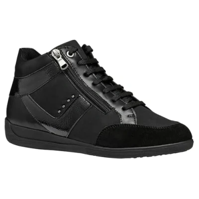 Image of Geox Women&#039;s D Myria B Sneaker, Black, 6 UK