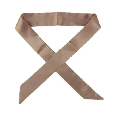 Image of B HOT 2Pcs Faux Silk Scarves Womens,Neck Head Scarf Fashion Bag Handbag Handle Ribbon Band Hair Brown