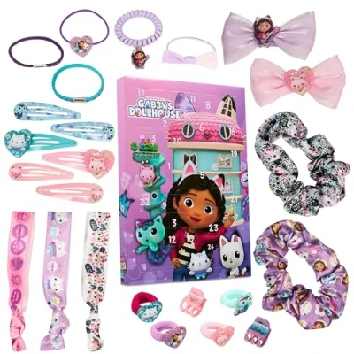 Image of Gabby’s Dollhouse Advent Calendar 2024 Girls Hair Accessories Christmas Gifts