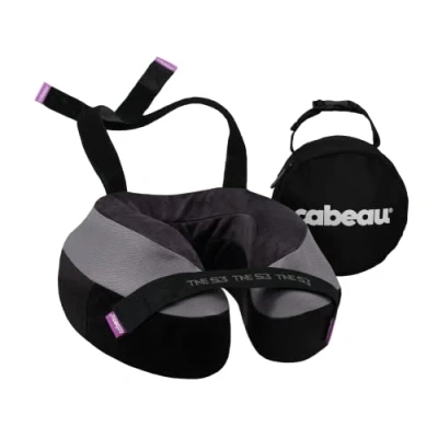 Image of Cabeau The Neck&#039;s Evolution, TNE S3 Travel Neck Pillow Memory Foam Airplane with Attachment Straps 360 Degree Support for Travel, Home, Office, and Gaming (Berlin Grey)