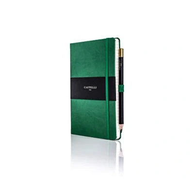 Image of Castelli RQ24/25 928 Medium Lined Ruled Tucson Notebook Forest Green