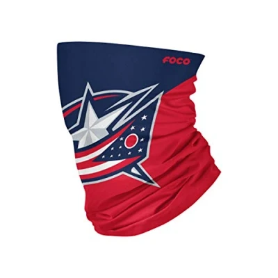 Image of FOCO Columbus Blue Jackets NHL Big Logo Gaiter Scarf, Large (SVNHCBBLPRFC)