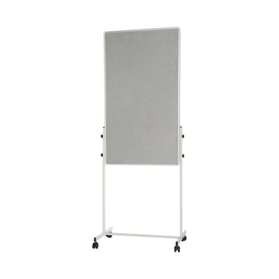 Image of Bi Office White Portable Duo Board and Flipchart Easel EA4724075