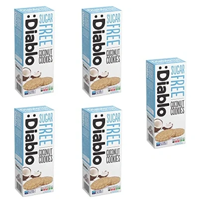 Image of Diablo Coconut Cookies with Sweeteners Sugar Free Sweetened Maltitol 150g (Pack Of 5)