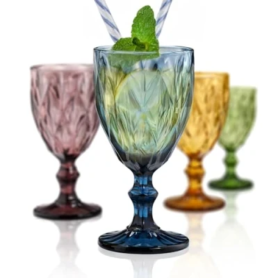 Image of ARTLAND Highgate Goblets Multicoloured Set of 4 350ml Capacity Per Glass