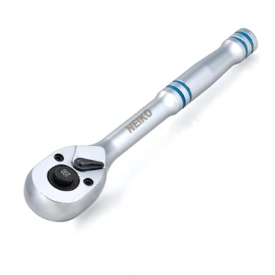 Image of NEIKO 03115A 1/4 Inch Ratchet Wrench, 100 Tooth Reversible Ratchet, 3.6 Degree, Quick Release Drive 6&quot; Handle Oval Head Socket CR V Steel Quarter Rachet Wrench