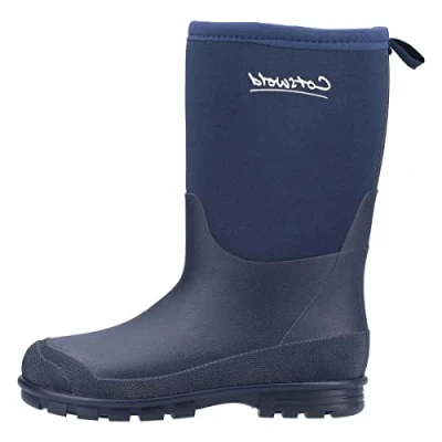 Image of Cotswold Childrens Unisex Hilly Neoprene Wellingtons Junior Navy Size UK 5 Infant