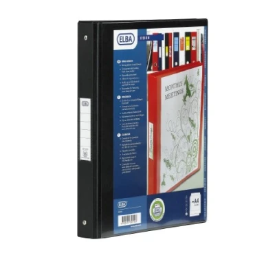Image of Elba 25mm A4 Bantex Vision 2 Ring Binder Black