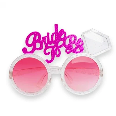 Image of SHATCHI Pink Shades Hen Party Bride To Be Wearable Funglasses Sunglasses Wedding Bridal Shower Bachelorette Accessories Gift for Her