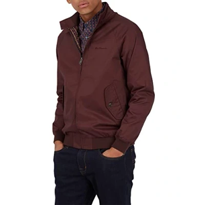 Image of Ben Sherman Mens Harrington Bordeaux Casual Jacket