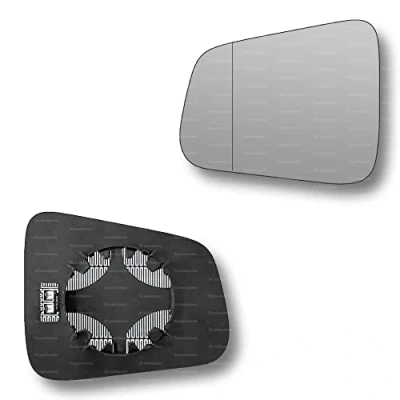 Image of Less4spares Replacement Wing Mirror Glass Left Compatible with VW Caddy 2020 2022 CLIP ON Passnager Near Side N/S Heated Blind Spot