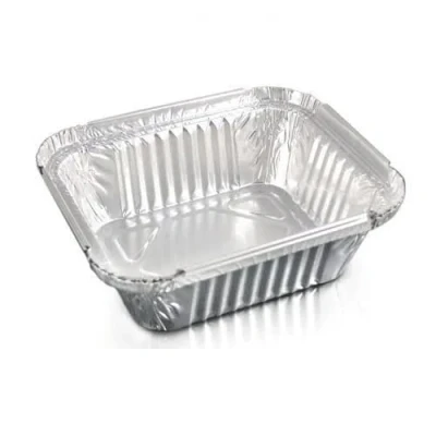 Image of (Pack of 100) Clear Plastic Containers/Aluminium Foil Food Containers with Lids Microwave Safe Meal Prep Takeaway Lunch Boxes Home Party Catering Kitchen Tubs Stackable (250 ML, aluminum)