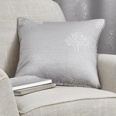 Image of Appletree Loft Harvest Jacquard Filled Cushion 43 x 43cm in Silver