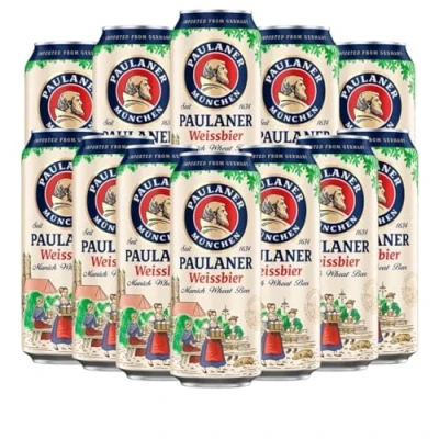 Image of Paulaner Weissbier Premium German Wheat Beer 500ml Cans 5.5% ABV (12 Pack)