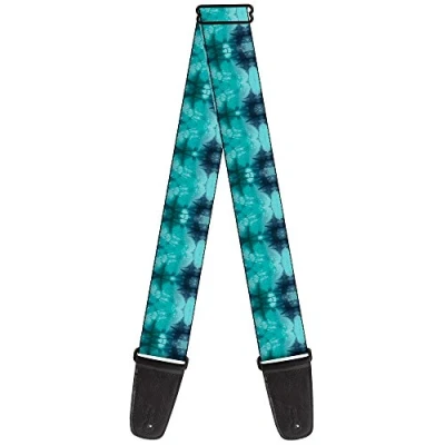 Image of Buckle Down GS W34604 Guitar Strap Tie Dye Reflection Turquoise Blues, Multicolor, 1.0 in*54.0 in*2.0 in