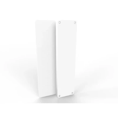 Image of Door Push Finger Plate Protector Acrylic Panel with Screw Holes (450x75mm, Frosted White)