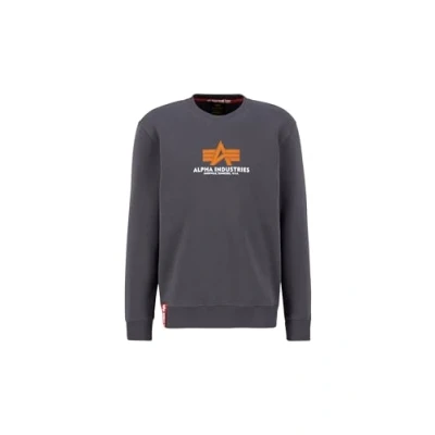 Image of Alpha Industries Men&#039;s Basic Sweater Rubber Sweatshirt, Vintage Grey, L