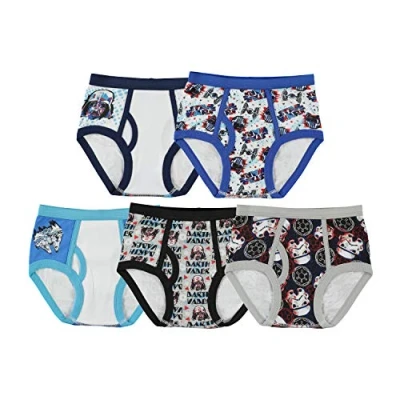 Image of STAR WARS Boys Multipacks with Millennium Falcon, Darth Vader and More in Sizes 4, 6, 8, 10, 5 Pack 100% Combed Cotton Brief_Classic, 6 (Pack of 5)