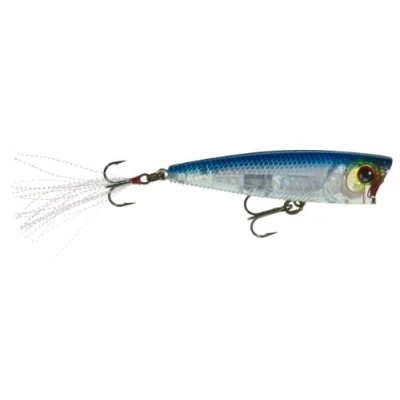 Image of Yo Zuri 3DB Popper Floating Lure, Prism Silver Blue, 3 Inch
