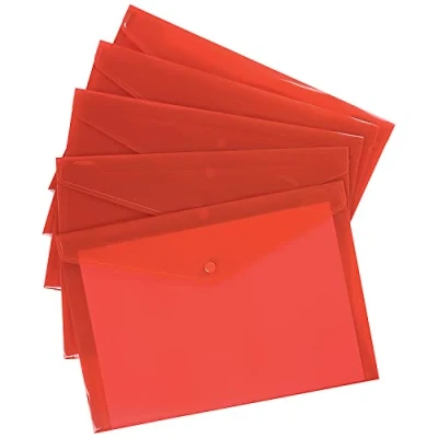 Image of Q Connect Polypropylene Document Folder A4 Red (Pack of 12) KF03594