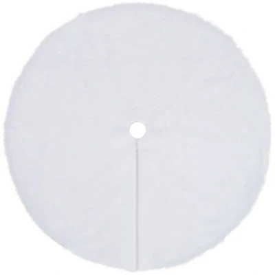 Image of vidaXL Christmas Tree Skirt White 90 cm Faux