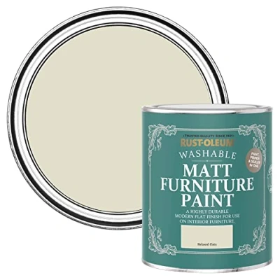 Image of Rust Oleum Beige Furniture Paint in Matt Finish Relaxed Oats 750ml