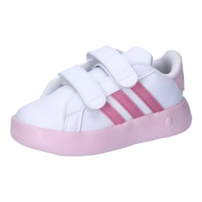 Image of adidas Sportswear Grand Court Trainers Cloud white pulse mint beam pink for kids, Size: 8.5K, Synthetics